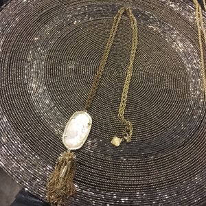 Mother of Pearl Kendra Scott Tassle Necklace